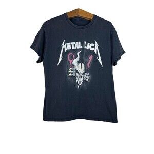 Metallica Black Skull Graphic Short Sleeve T-Shirt Adult Size S-M